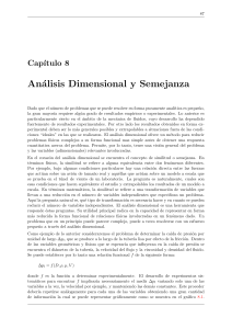An&aacute;lisis Dimensional en Mec&aacute;nica de Fluidos