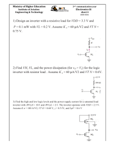 Electronics III: Inverter Design Problems