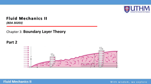 Fluid Mechanics II: Boundary Layer Theory