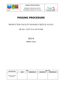 Pigging Procedure for Pipeline Operations & Maintenance