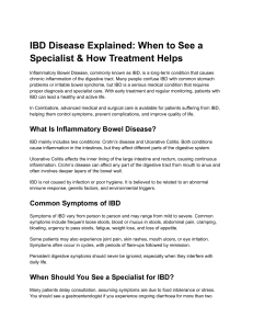 IBD Explained: When to See a Specialist & Treatment Options