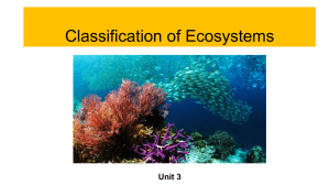 Ecosystem Classification: Terrestrial & Aquatic