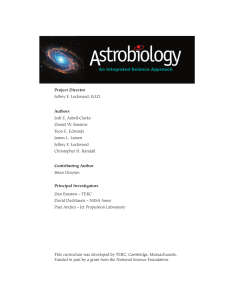 Astrobiology Teacher Guide | Integrated Science Approach