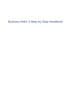 Business Math Textbook: Step-by-Step Handbook