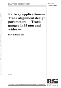 Railway Track Alignment Design Standard ENV 13803-1