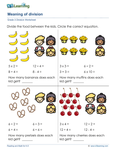Grade 3 Division Worksheet | Meaning of Division
