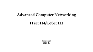Intro to Software Defined Networking (SDN) & OpenFlow