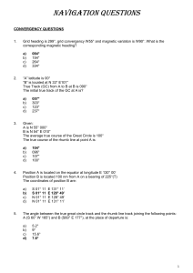 Aviation Navigation Exam | Great Circle & Rhumb Line Questions