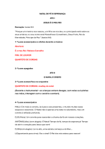 Pe&ccedil;a de Natal: F&eacute; e Esperan&ccedil;a | Script para Igreja