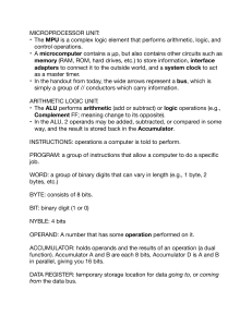 Microprocessor Unit Basics: ALU, Registers, and Binary