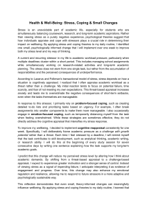 Applying Cognitive Reappraisal to Academic Stress