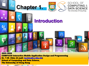 Intro to Mobile App Design & Programming | COMP3330