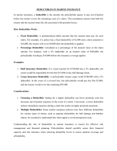 Guide to Marine Insurance Deductibles