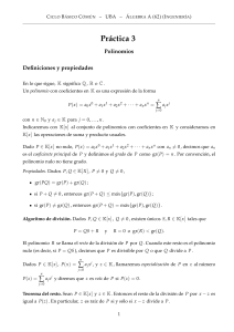 Pr&aacute;ctica de Polinomios - &Aacute;lgebra de Ingenier&iacute;a UBA