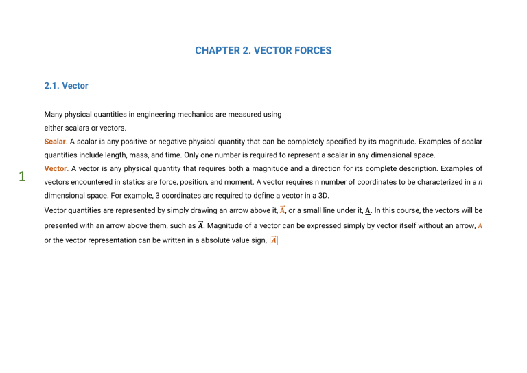 Vector Forces in Engineering Mechanics - Complete Guide