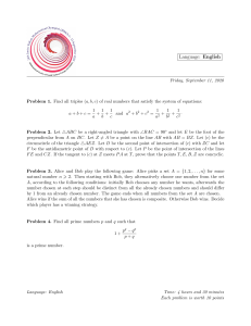 Advanced Math Competition Problems