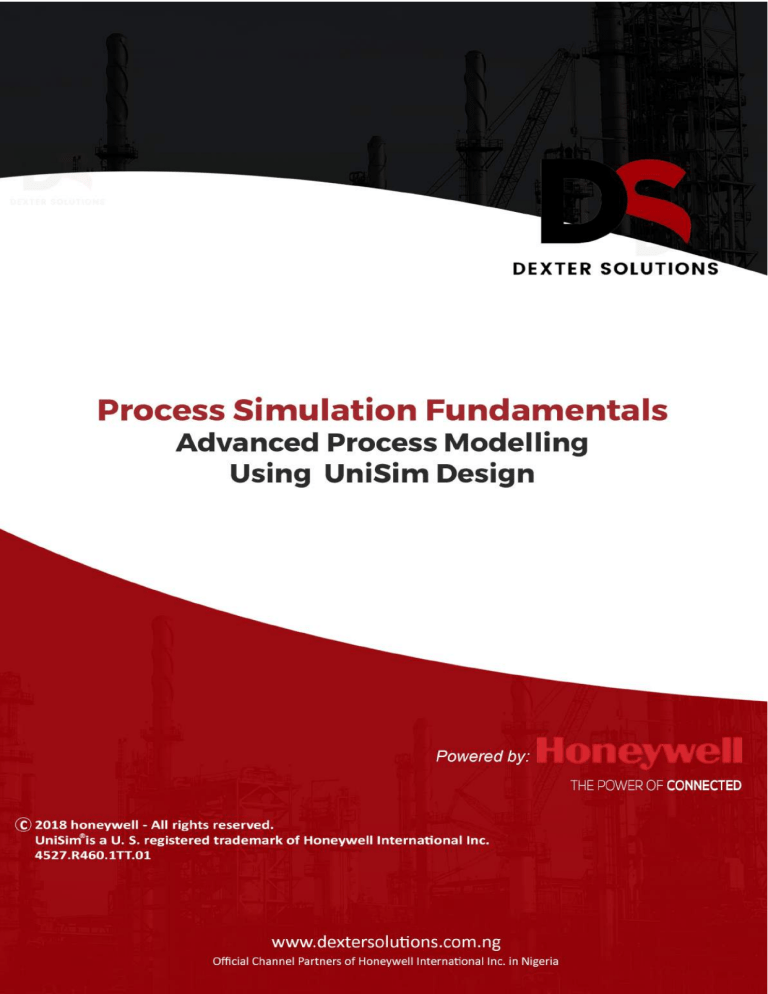 UniSim Design Process Simulation Training Manual