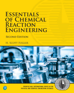Essentials of Chemical Reaction Engineering 2nd Ed