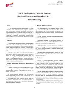 SSPC-SP 1 Solvent Cleaning Standard