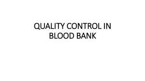 Quality Control in Blood Bank Guide