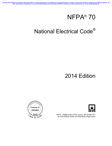 NEC 2014 National Electrical Code NFPA Standards