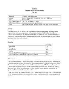 CS 3320: Internet Software Development Syllabus