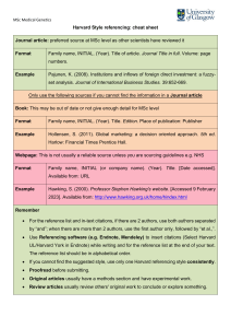 Harvard Referencing Cheat Sheet for Students