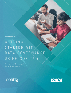 Data Governance with COBIT 5 | ISACA White Paper