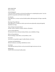 Class 12 Project on Drug Addiction: Causes & Prevention