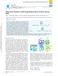 Resveratrol Sustains IDE Activity in Alzheimer's