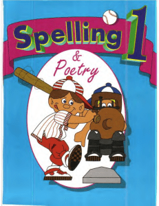 Spelling and Poetry 1 Student Workbook