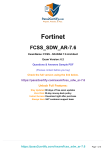 Fortinet FCSS SD-WAN 7.6 Architect Exam Questions