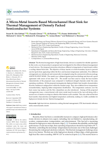Thermal Management with Micro-Metal Inserts Heat Sink