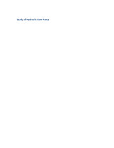 Hydraulic Ram Pump Study: Design & Performance Analysis