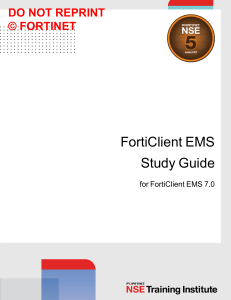 FortiClient EMS 7.0 Study Guide & Configuration