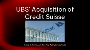 Credit Suisse Collapse & UBS Acquisition Case Study