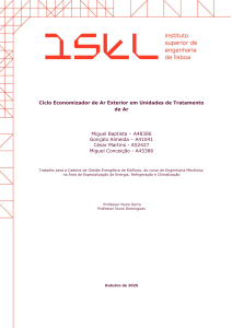 Ciclo Economizador de Ar Exterior em UTAs