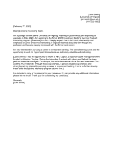Investment Banking Cover Letter Template Guide
