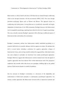 Critique of Roediger on Behaviorism's Decline