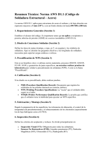 Resumen de la Norma AWS D1.1 de Soldadura Estructural