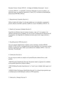 Resumen Norma AWS D1.1 Soldadura Estructural