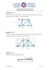 Structural Analysis Truss Assignment - CIVL 200