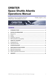 Orbiter Space Shuttle Atlantis Operations Manual