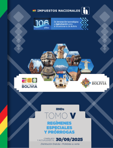 Reg&iacute;menes Especiales y Pr&oacute;rrogas: Compilaci&oacute;n RNDs Bolivia