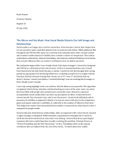 Social Media's Impact on Self-Image and Relationships Essay