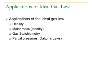 Ideal Gas Law Applications - Chemistry Study Guide
