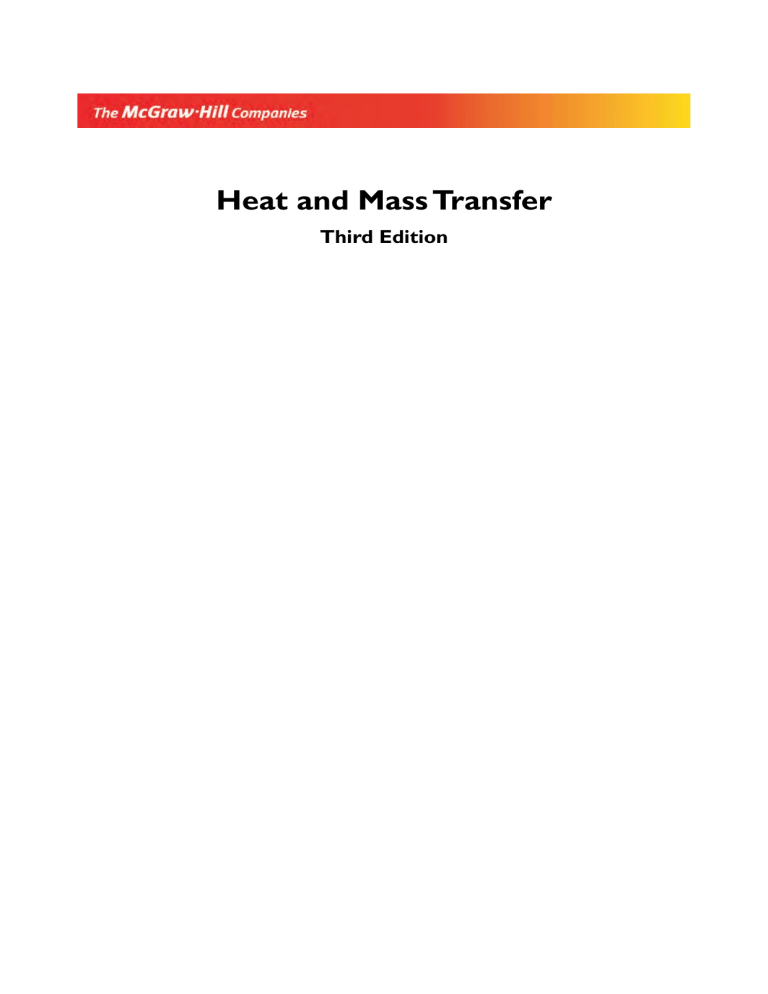 Heat and Mass Transfer Textbook by P K Nag - Third Edition