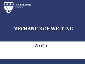 Mechanics of Writing: Grammar Rules Guide