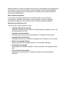 Applied Linguistics: Leading Scholars & Theories