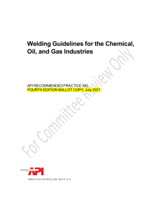API 582 Welding Guidelines for Chemical Oil Gas Industries
